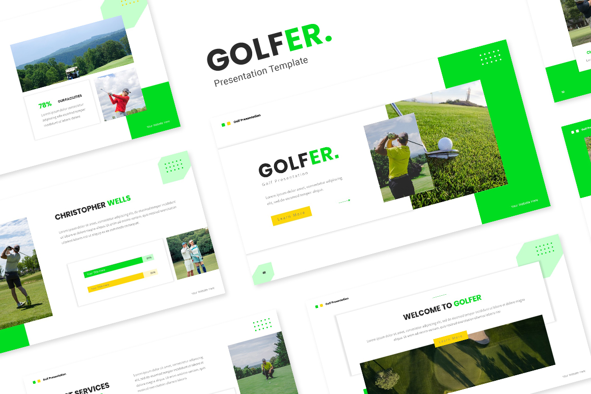 Golfer - Golf Google Slides Template