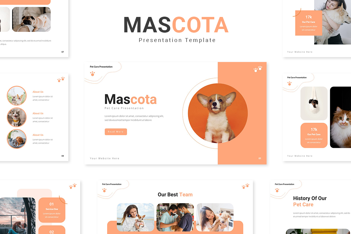 Mascota - Pet Care Google Slides Template