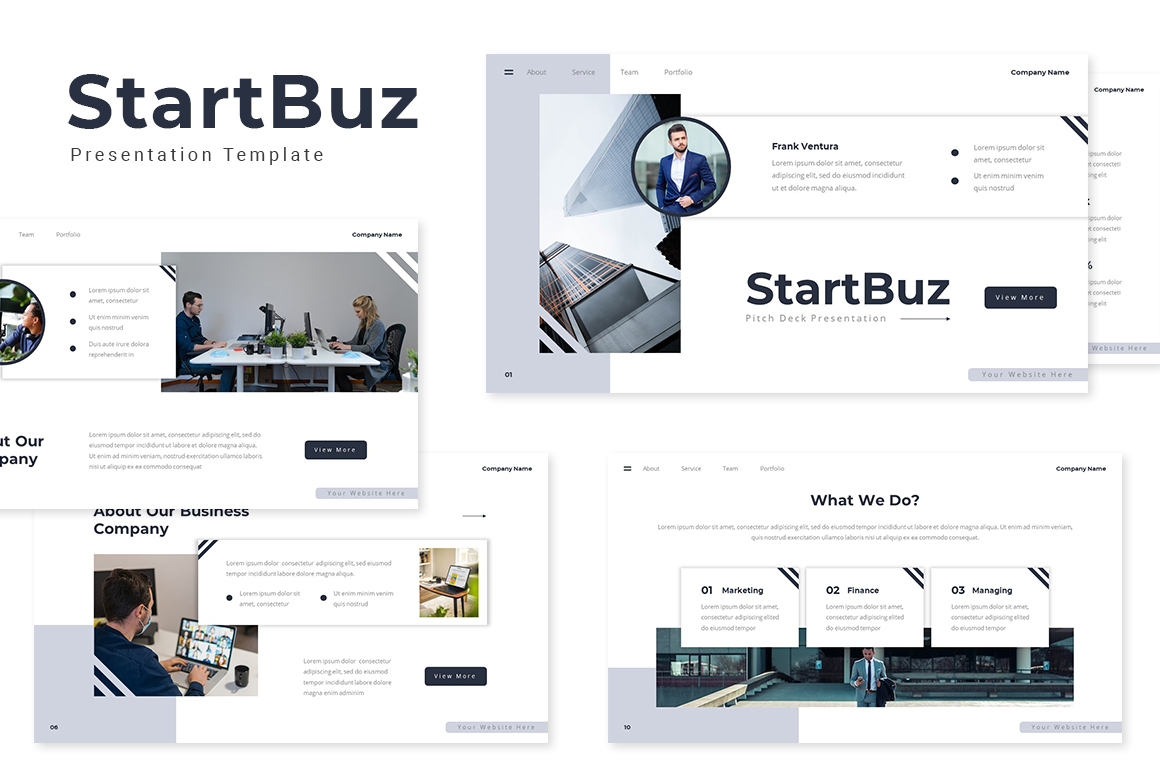 StartBuz - Pitch Deck Powerpoint Template