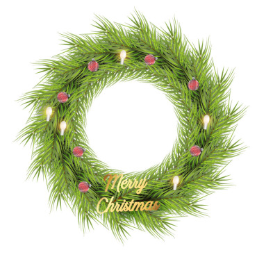 Wreath Christmas Illustrations Templates 369518