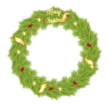 Wreath Christmas Illustrations Templates 369520