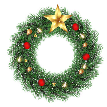 Wreath Christmas Illustrations Templates 369523