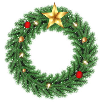 Wreath Christmas Illustrations Templates 369524