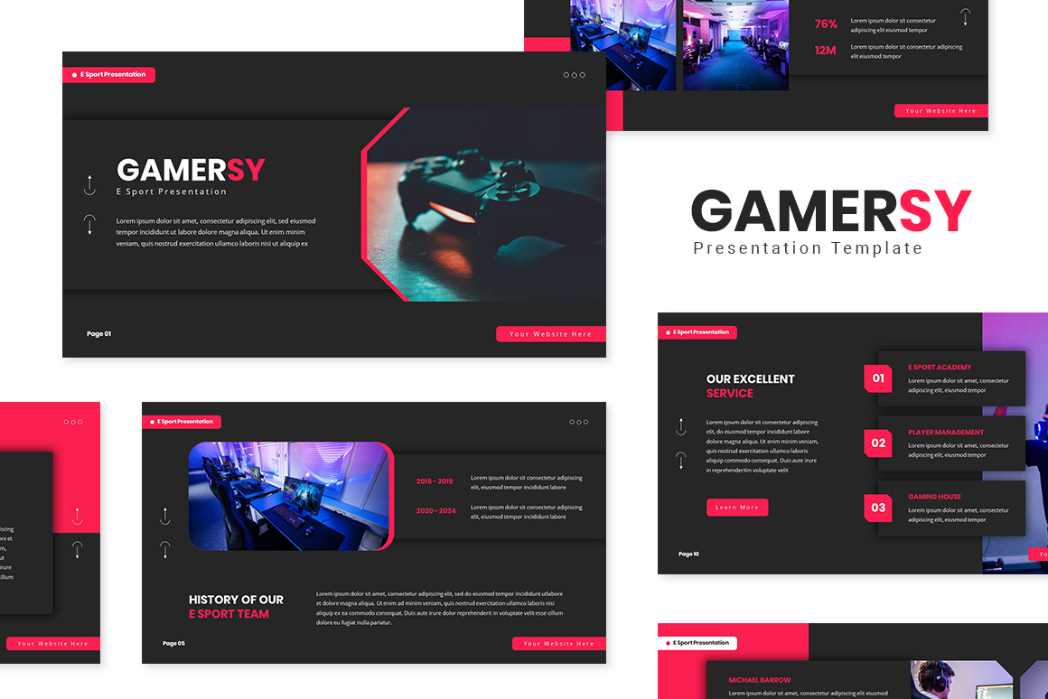 Gamersy - E Sport Powerpoint Template