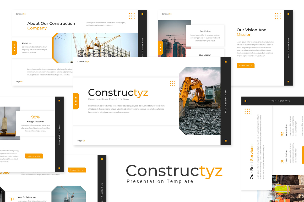 Constructyz - Construction Google Slides Template