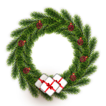Wreath Christmas Illustrations Templates 369549