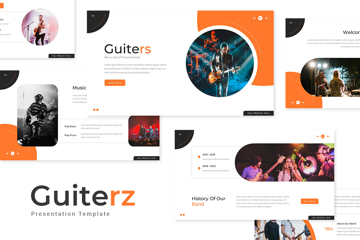 Guiters - Music Band Keynote Template