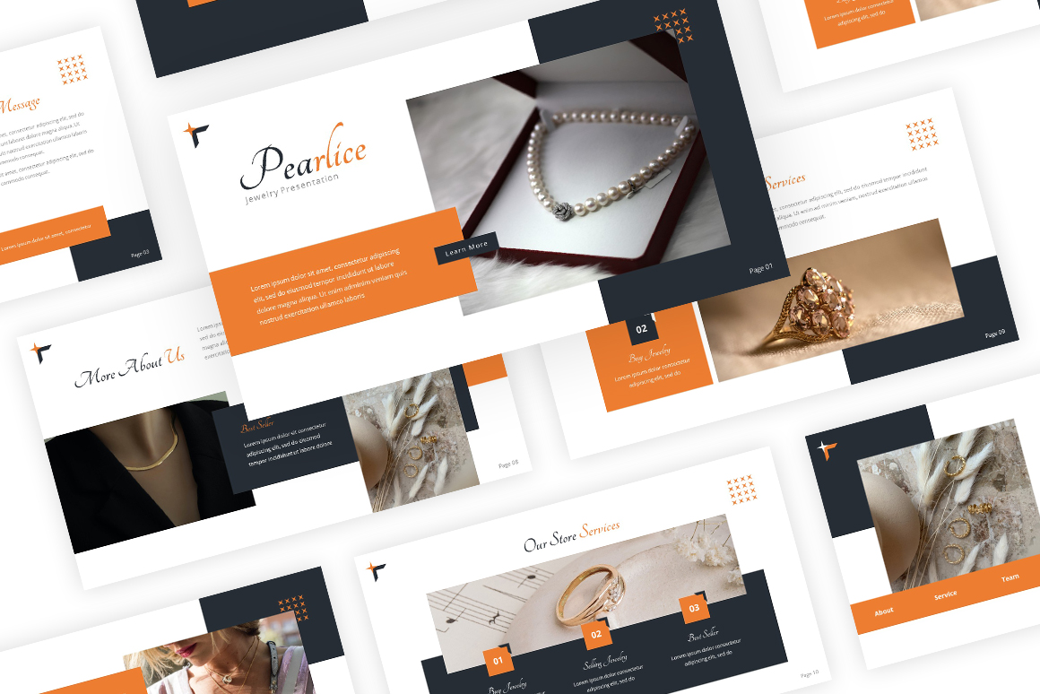 Pearlice - Jewelry Google Slides Template