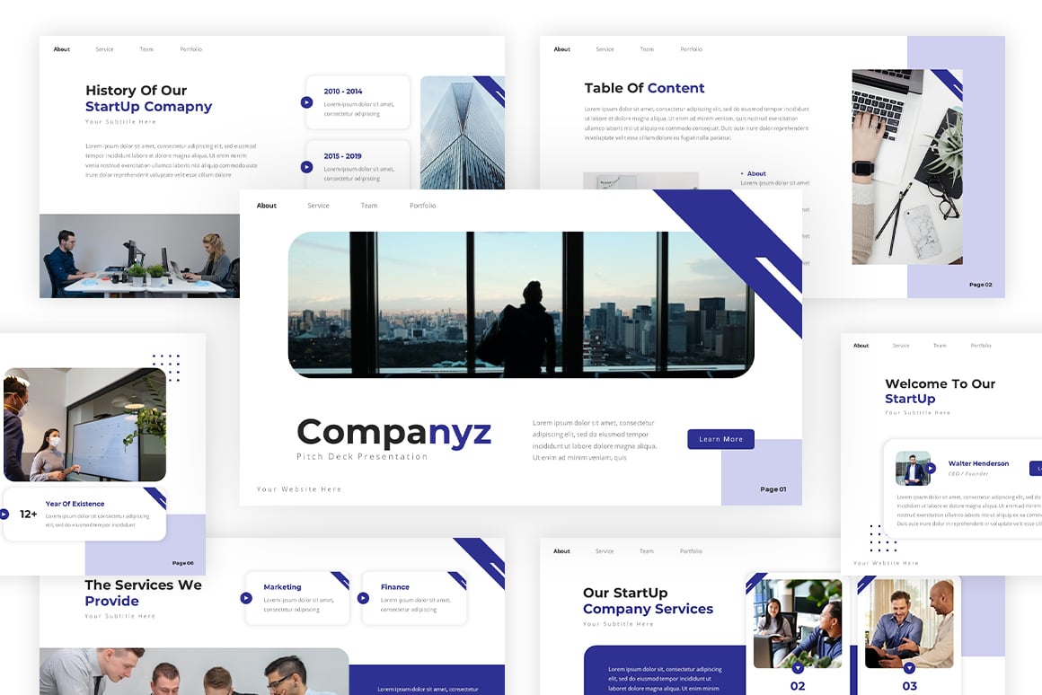 Companyz - Pitch Deck Powerpoint Template