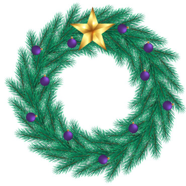 Wreath Christmas Illustrations Templates 369596