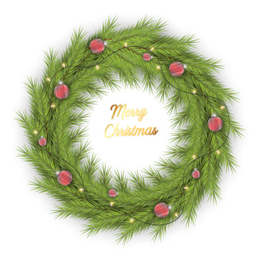 Wreath Christmas Illustrations Templates 369598