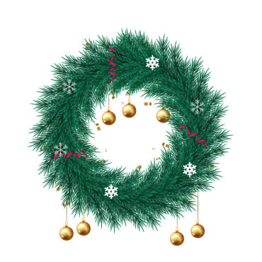 Wreath Christmas Illustrations Templates 369599