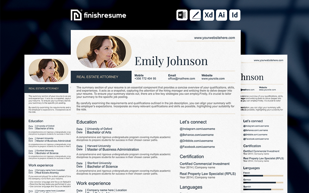 Real estate attorney Resume Template | Finish Resume