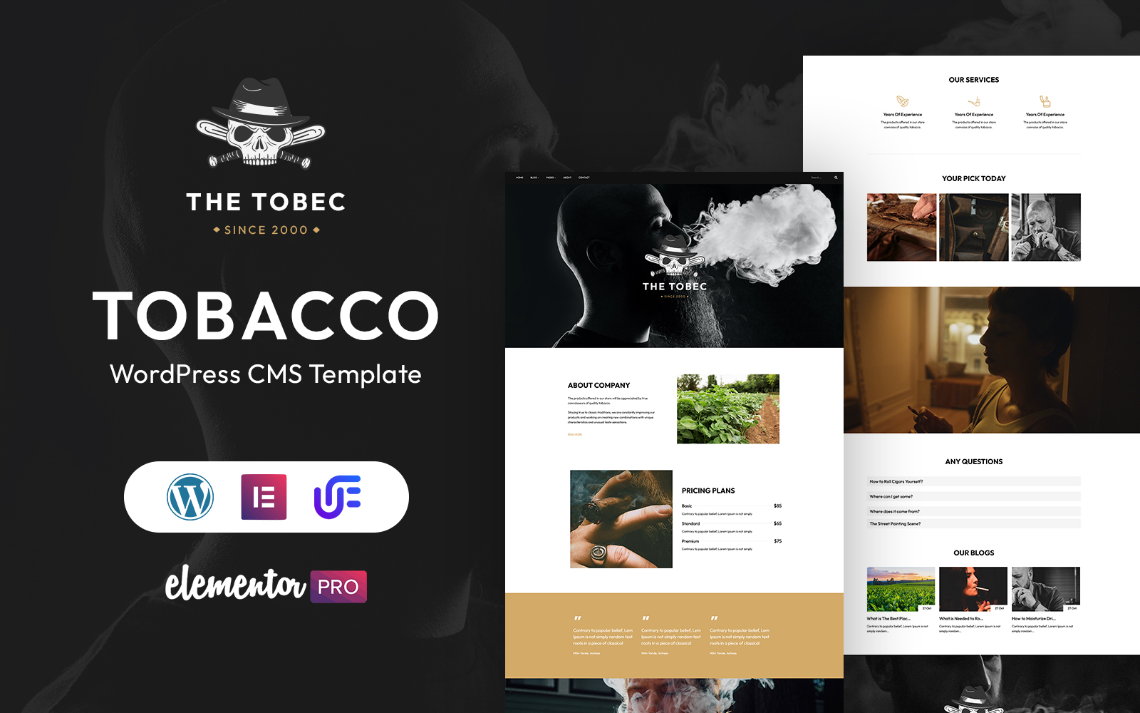 The Tobec - Cigars And Tobacco WordPress Theme