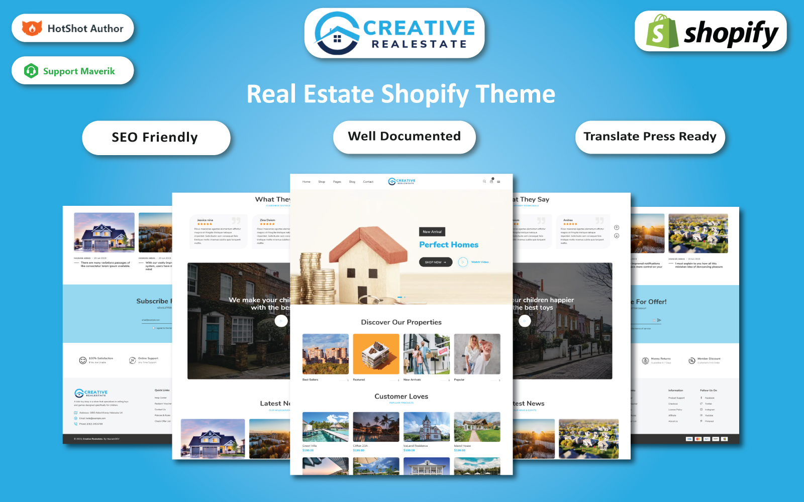 Creative Realestate - Mortgage, Real Estate & Property Dealing Shopify Sections Theme