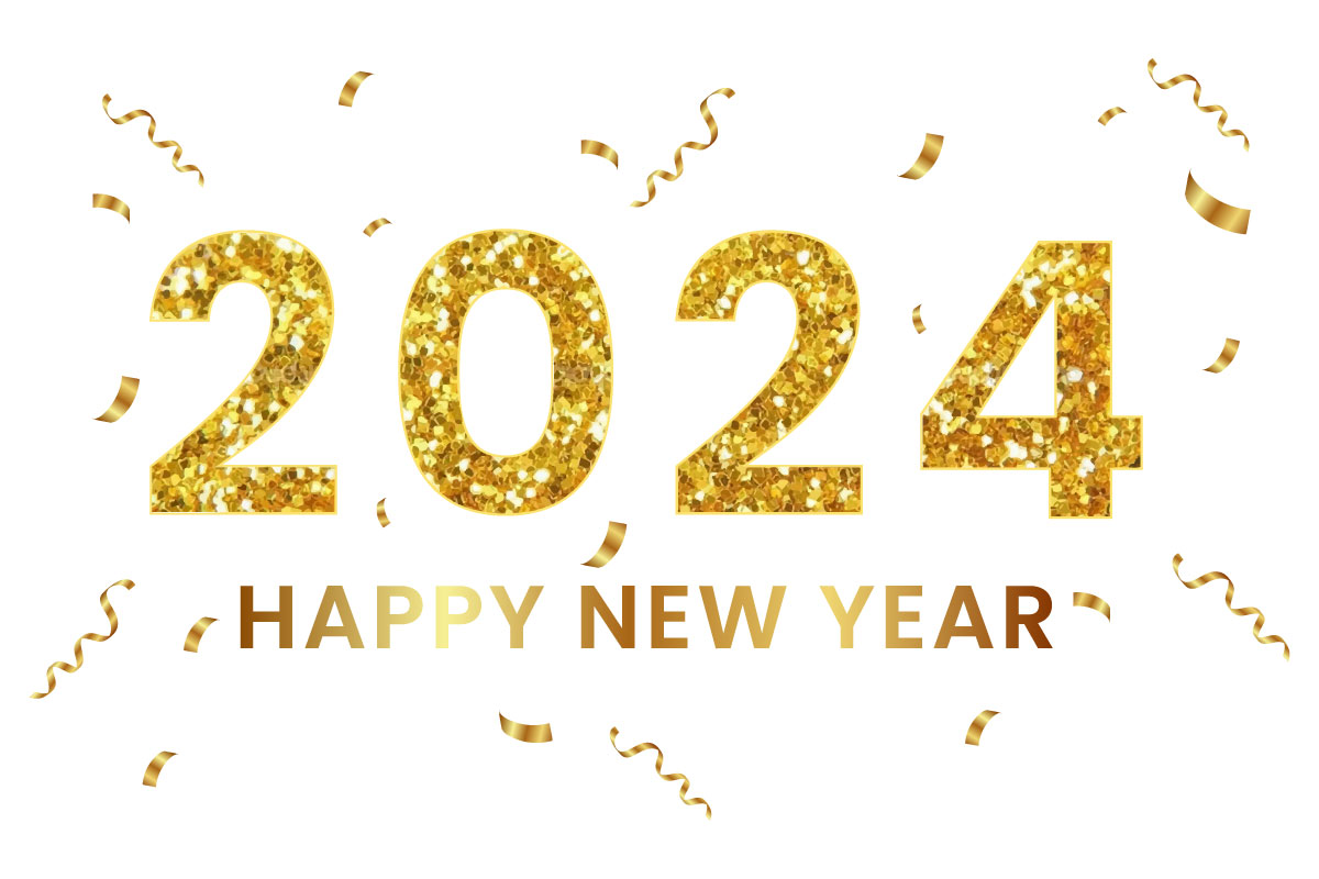 Golden 2024 Happy New Year