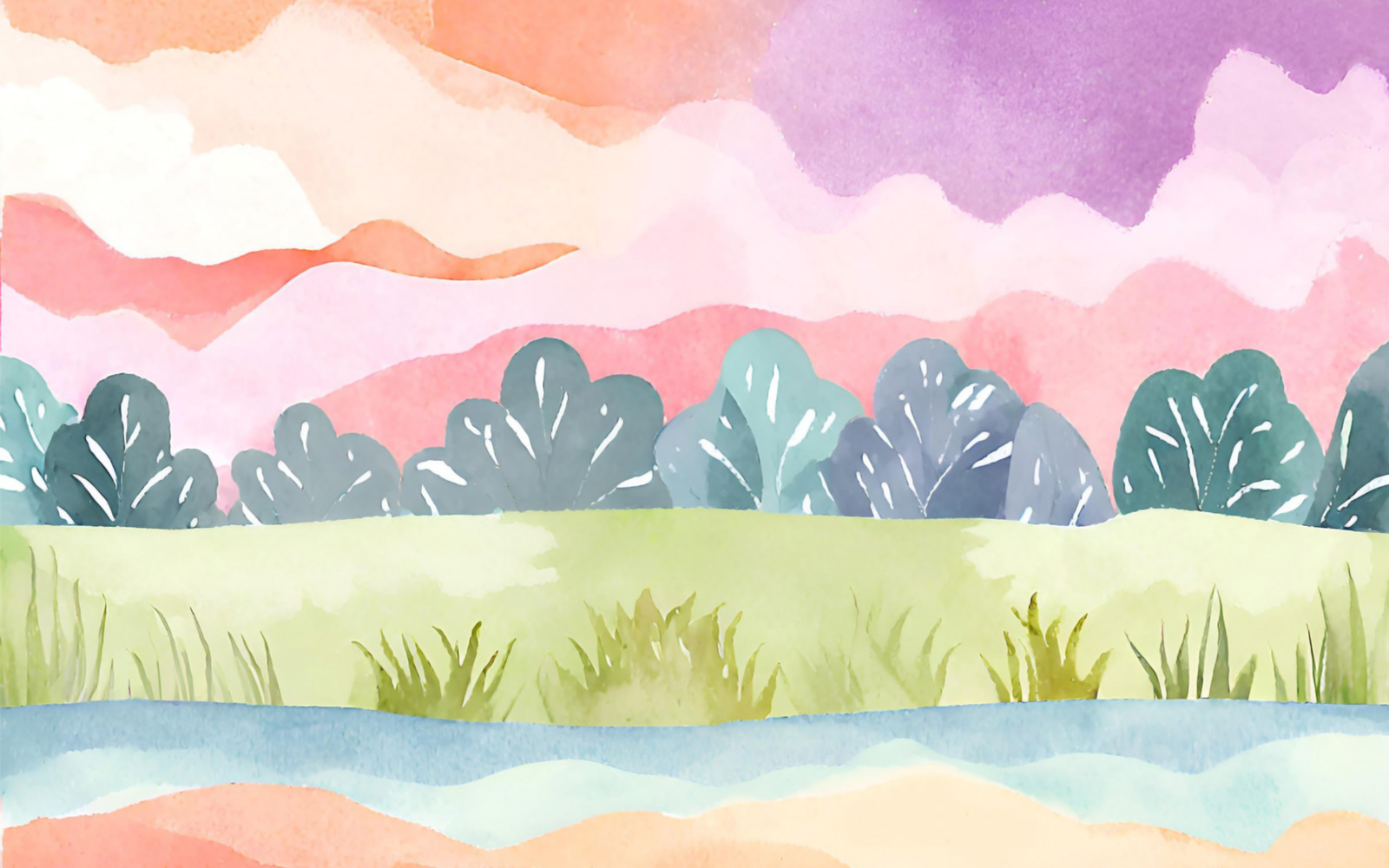 Abstract watercolor background. Hand-drawn illustration for your design