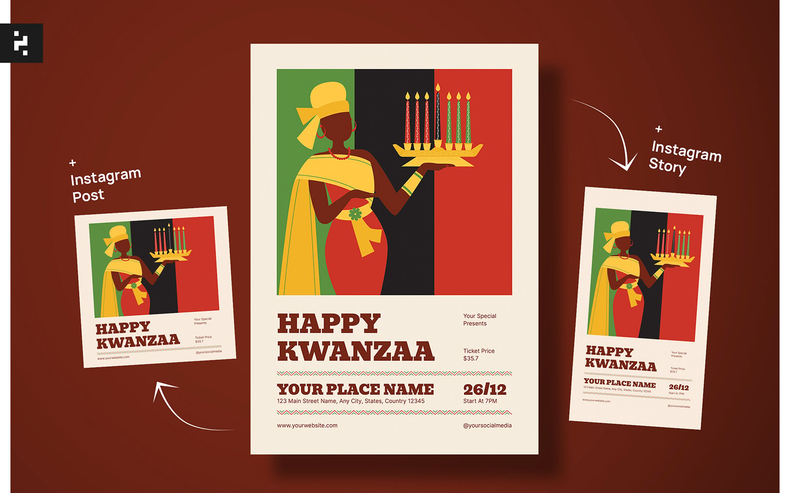 Happy Kwanzaa Flyer Template