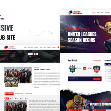 Club Sport Responsive Website Templates 369809