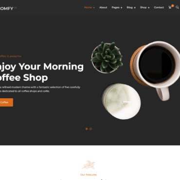 Blend Cafe Responsive Website Templates 369810