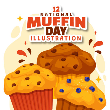 Muffin Day Illustrations Templates 369871