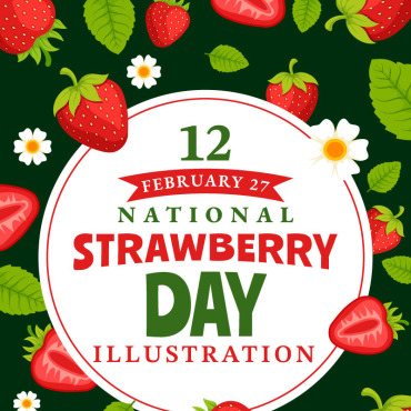 Strawberry Day Illustrations Templates 369873