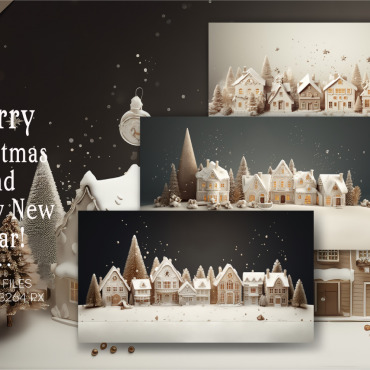 Snowy Courtyard Illustrations Templates 369979