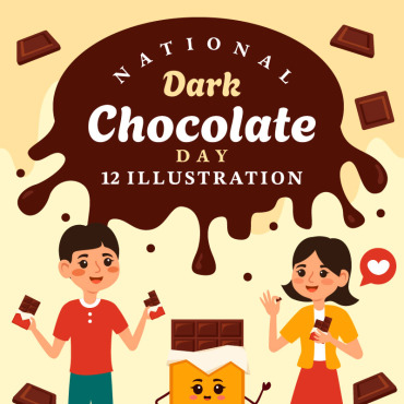 Dark Chocolate Illustrations Templates 369989