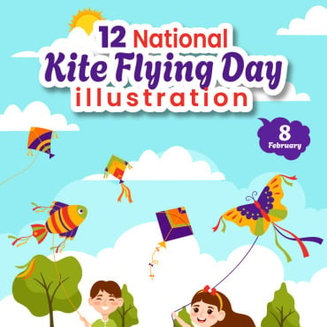 Flying Day Illustrations Templates 369996