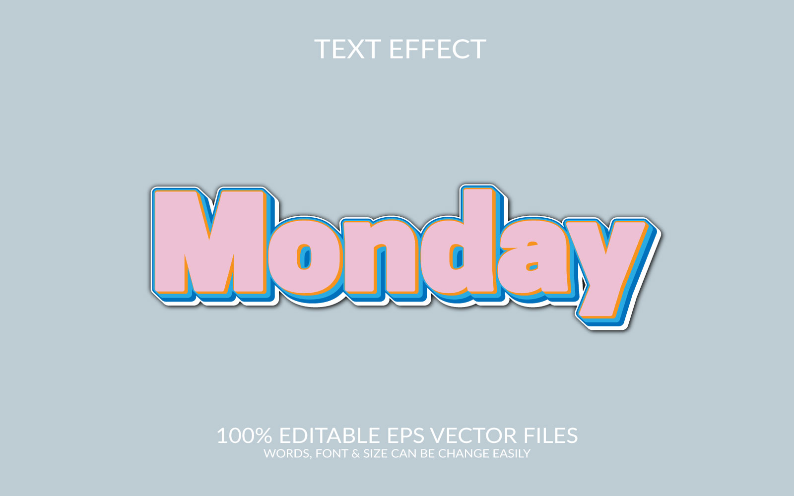 Cyber Monday 3d fully editable vector text effect template design.