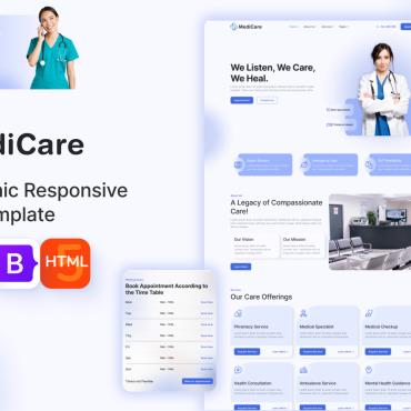 Medical Clinic Responsive Website Templates 370047