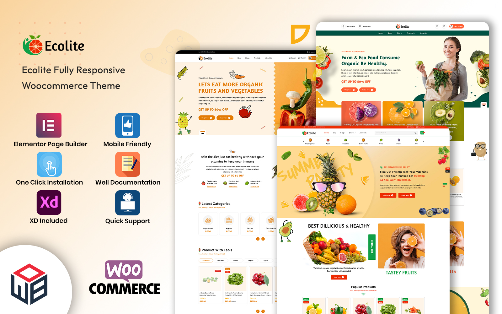 Ecolite -  Multipurpose Grocery, Supermarket, Organic Food WooCommerce Store