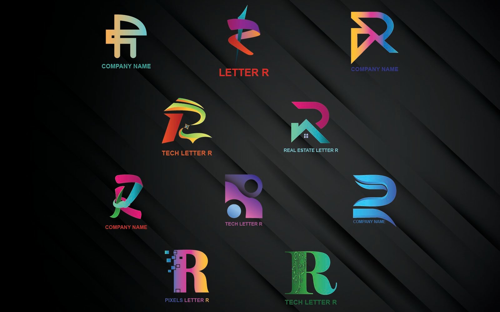 Letter R Logo Template For All Companies And Brands
