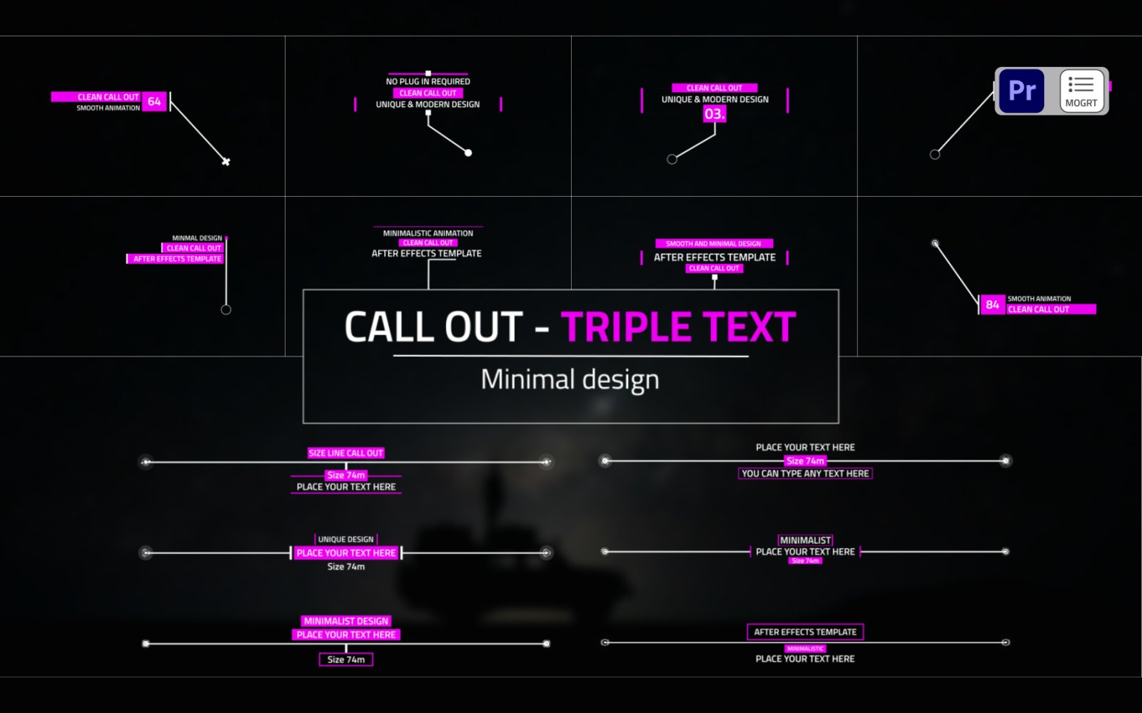 Triple Text Call – Outs | .mogrt