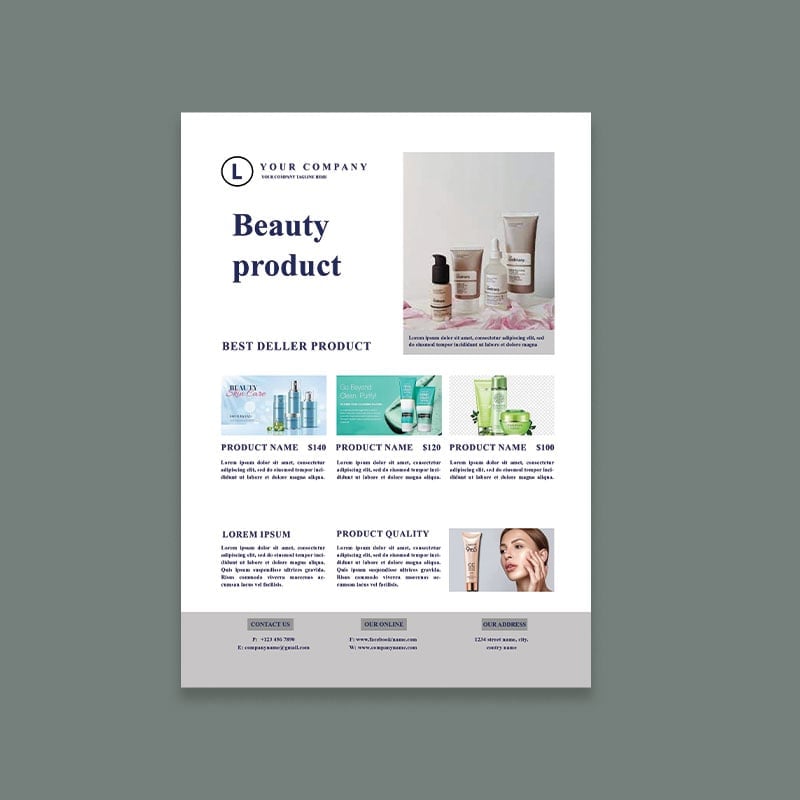 Product flyer design template