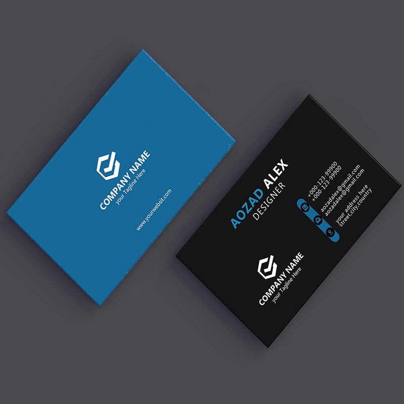 Business card design template. Professional