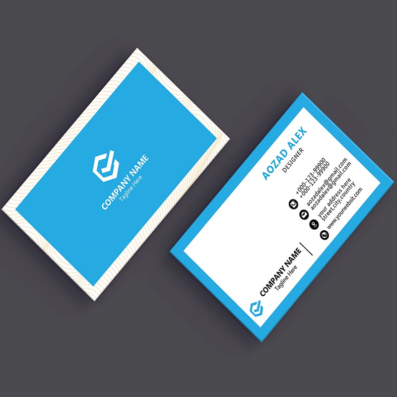 3 Colour business card design