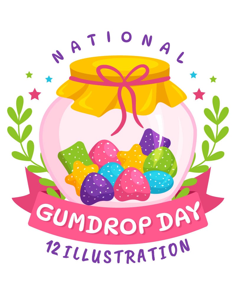 12 National Gumdrop Day Illustration