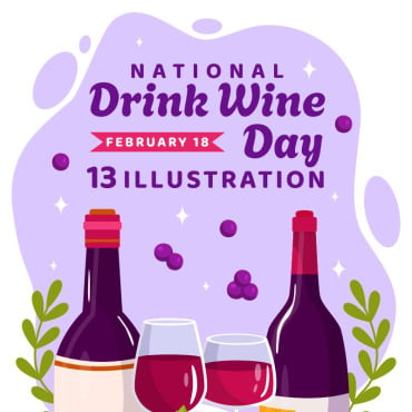 Drink Wine Illustrations Templates 370188