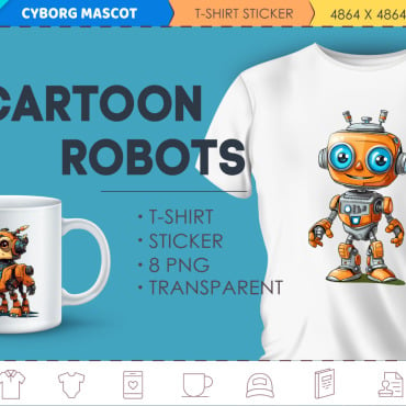 Cool Robots Illustrations Templates 370200