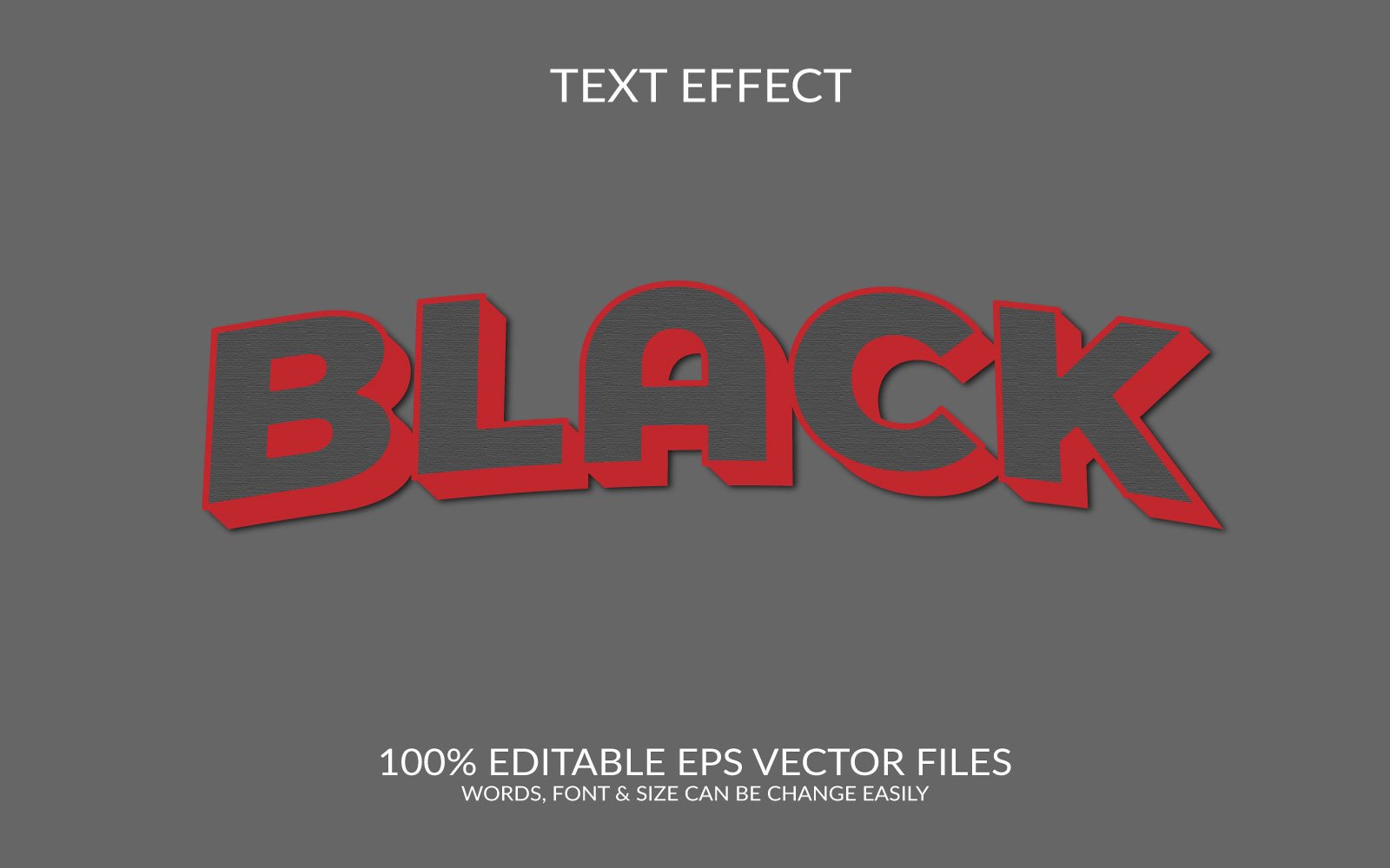 Black Friday  Editable Vector 3d Text Effect Design Template