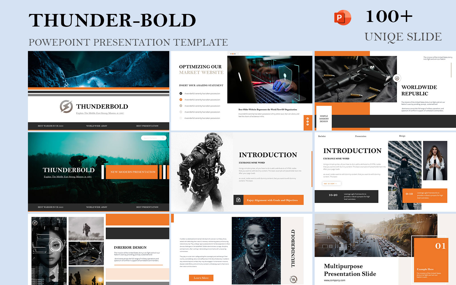 Thunder-Bold PowerPoint Presentation Template