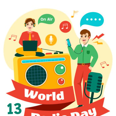 Radio Day Illustrations Templates 370367