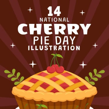 Cherry Pie Illustrations Templates 370374