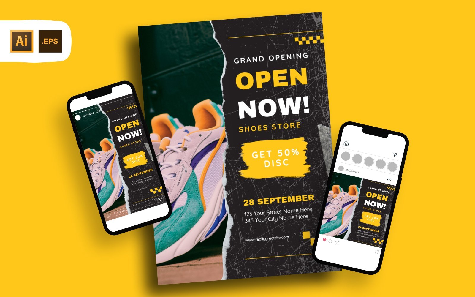 Shoes Store Grand Opening Flyer Template