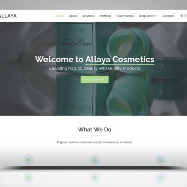 Bootstrap Cosmetics Landing Page Templates 370422