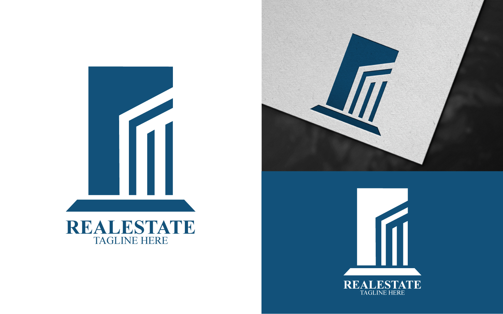 Simple Real Estate Logo Template Design