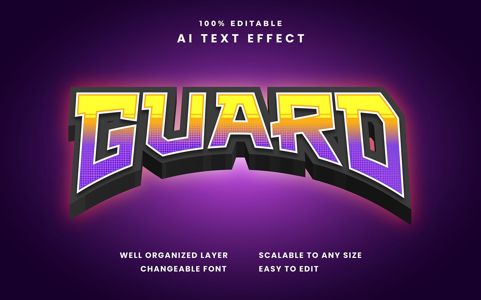 Guard Editable Text Effect