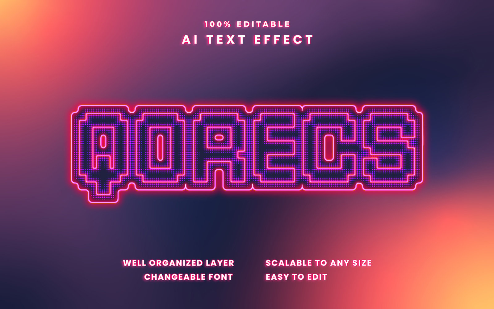 Qorecs Editable Text Effect