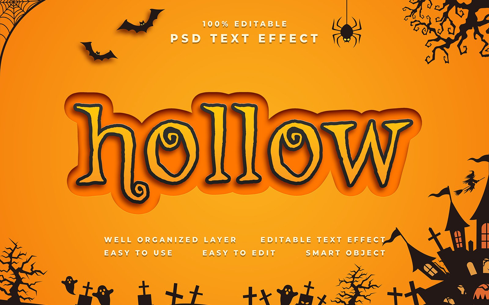 Hollow Editable Text Effect